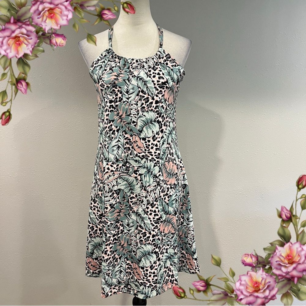 Balance Collection tropical print halter mini dress size medium‎